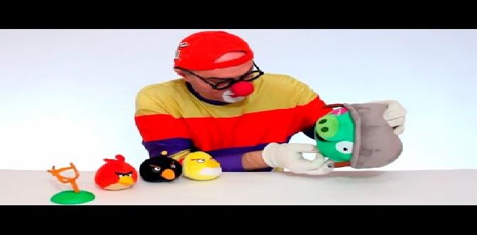 Смотреть Клоун Дима - Игрушки птички Angry Birds - Смешные видео для детей бесплатно
