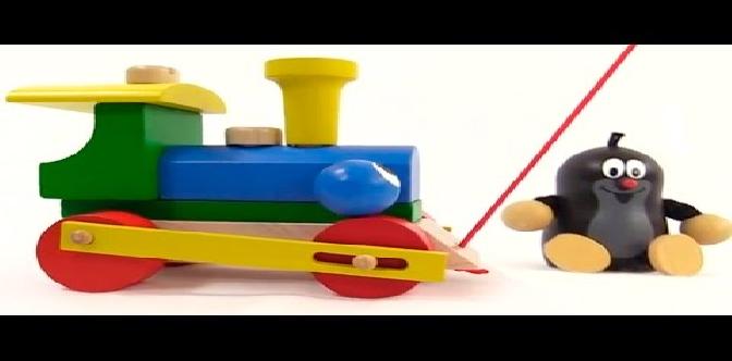 Смотреть Мультфильм про Кротика - Собираем поезд - Учим цвета - Конструктор для детей бесплатно