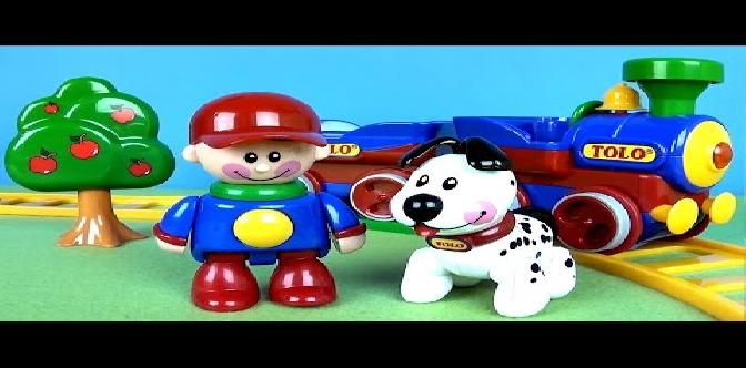 Смотреть Паровозик TOLO и животные - Учим объёмные геометрические фигуры бесплатно
