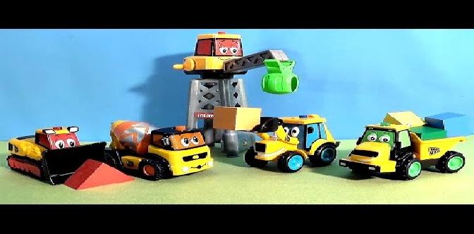 Смотреть Развивающие машинки JCB и стройплощадка  Учим цвета и цифры бесплатно